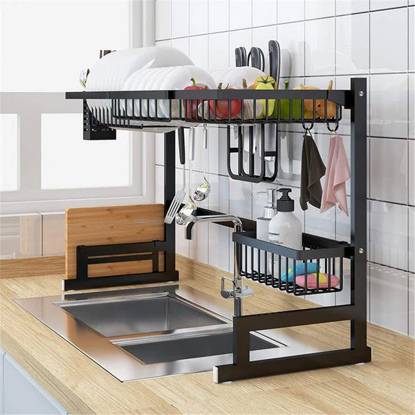 RACKMAX™️ ESTANTE ESCURRIDOR Y ORGANIZADOR DE COCINA ✅